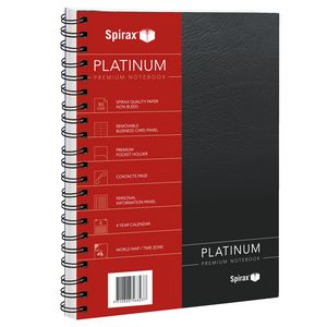 Spirax Platinum A4 Notebook 200 Pages Black