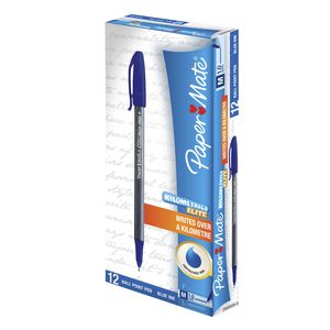 PaperMate Kilometrico Elite Ballpoint Pens Blue 12 Pack
