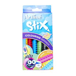 Artline Stix Colour Markers 6 Pack