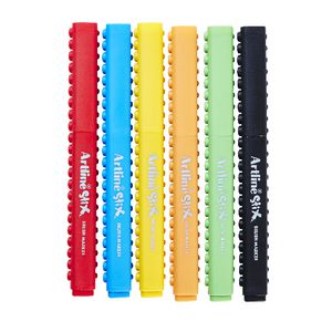 Artline Stix Brush Markers 6 Pack