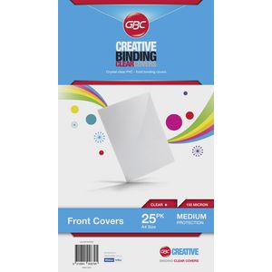 GBC Creative Binding Cover A4 150 Micron Clear 25 Pack