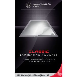 GBC Laminating Pouch 65x108mm 175 Micron Gloss 100 Pack