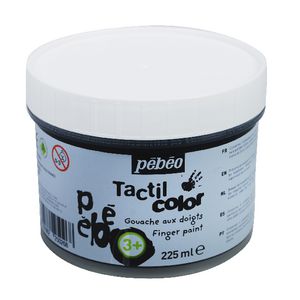 Pebeo Tactilcolor Finger Paint 225mL Black