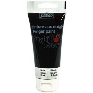 Pebeo Tactilcolor Finger Paint 80mL Black