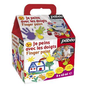 Pebeo Tactilcolour Finger Paint Starter Set 40mL 8 Pack
