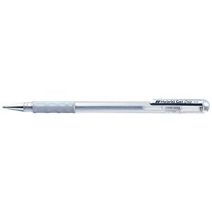 Pentel Hybrid Gel Grip Metallic Pen Silver