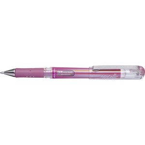 Pentel Hybrid DX K230M Gel Grip Pen Metallic Pink