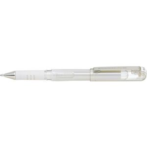 Pentel Hybrid DX K230M Gel Grip Pen Metallic White