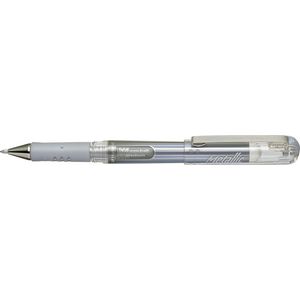 Pentel Hybrid DX K230M Gel Grip Pen Metallic Silver