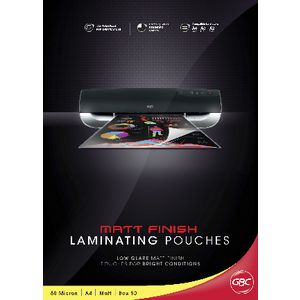 GBC Laminating Pouch A4 80 Micron Matt 50 Pack