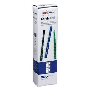 GBC Binding Comb 21 Loop Plastic 8mm White 100 Pack