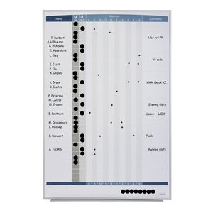 Quartet Matrix In-Out Personnel Board 865 x 580mm
