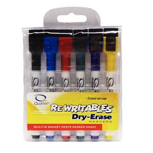 Quartet Rewriteables Dry-Erase Markers 6 Pack