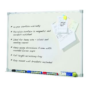 Penrite Porcelain Aluminium Frame Whiteboard 2400 x 1200mm