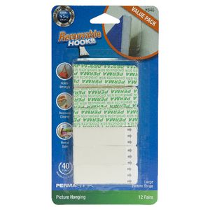 Permastik Picture Strips Large White 12 Pack
