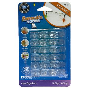 Permastik Wire Holders Clear 18 Pack