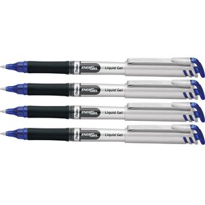 Pentel Energel BL17 Rollerball Pens Blue 4 Pack