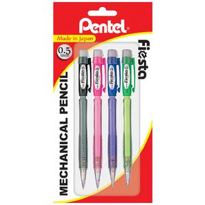 Pentel Fiesta 0.5 mm Mechanical Pencils Assorted 4 Pack
