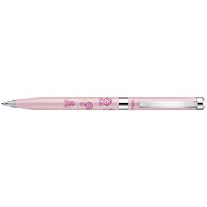 Pentel Sterling Ballpoint Pen Pink Floral Barrel Blue