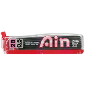 Pentel AIN Hi-Polymer Lead Refills 0.5mm 2B