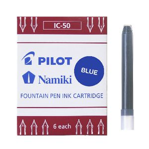 Pilot IC-50 Fountain Pen Ink Cartridges Blue 6 Pack