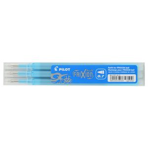Pilot Frixion Erasable Gel Ink Refill 3 Pack Light Blue
