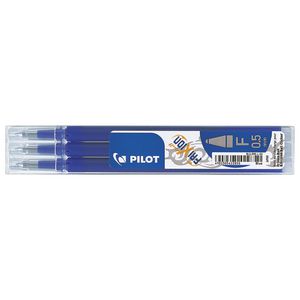 Pilot Frixion Erasable Gel Ink 0.5mm Refill 3 Pack Blue