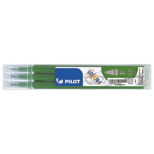 Pilot Frixion Erasable Gel Ink 0.5mm Refill 3 Pack Green