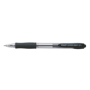 Pilot BPGP Super Grip Fine Ballpoint Pens Black 12 Pack