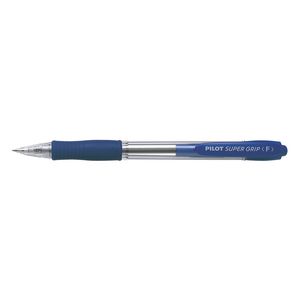 Pilot BPGP Super Grip Fine Ballpoint Pens Blue 12 Pack