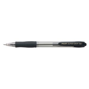 Pilot BPGP Super Grip Ballpoint Pens Black 12 Pack