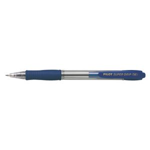 Pilot BPGP Super Grip Ballpoint Pens Blue 12 Pack