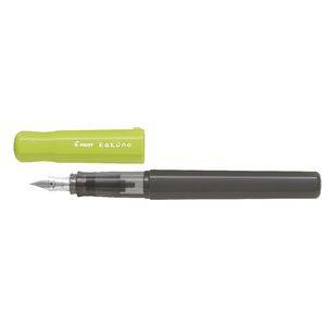 Pilot Kakuno Fountain Pen Lime Green Grey Barrel