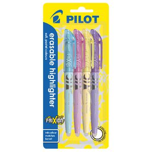 Pilot Frixion Highlighters Pastel 4 Pack