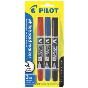 Pilot V Board Whiteboard Markers Assorted 3 Pack
