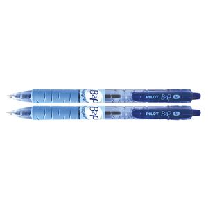 Pilot B2P Retractable Grip Ballpoint Pen 1.0mm Blue 2 Pack
