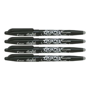 Pilot Frixion Ball Erasable Gel Pens Black 4 Pack