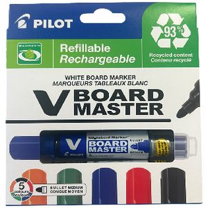 Pilot V Board Master Whiteboard Markers Assorted 5 Pack