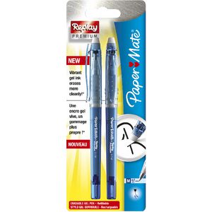 PaperMate Replay Premium Erasable Gel Pen Blue 2 Pack