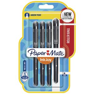 PaperMate InkJoy Rollerball Pens 0.5 Black 4 Pack