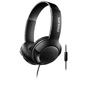 Philips Bass+ On-ear Earphones with Mic Black