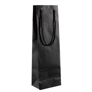 Glossy Black Bottle Bag