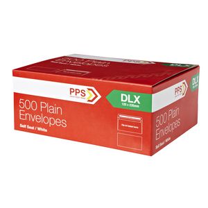 PPS Plainface DLX Envelopes White 500 Pack