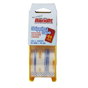 Seal-It Bandit Tape Dispenser with 50mm x 40.6m HD Clear Tape