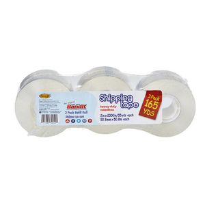 Seal-It Bandit 50mm x 50m HD Super Clear Tape Refills 3 Pack