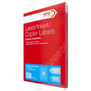 PPS Mailing Labels 4 UP 100 Pack