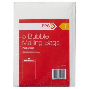 PPS Size 1 Bubble Mailing Bags 5 Pack