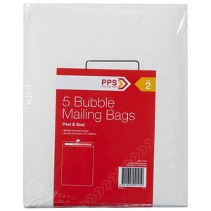 PPS Size 2 Bubble Mailing Bags 5 Pack