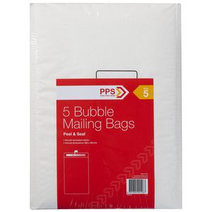 PPS Size 5 Bubble Mailing Bags 5 Pack