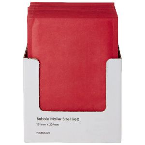 PPS Bubble Lined Size 1 Mailing Bag 150 x 230mm Red